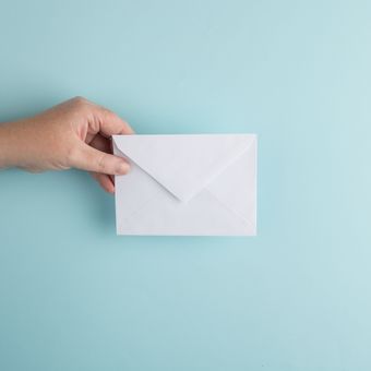 Voorbeeld van een envelop die bedrukt kan worden